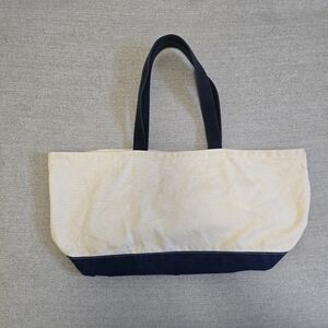 Port Canvas navy and natural large tote bag